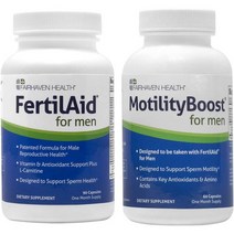 임산부종합비타민 출산후 산후영양제 멀티비타민 FertilAid for Men and MotilityBoost Combo 산전 비타민 L카르니틴 CoQ10 아연 수 성 남성, 단일수량, 단일개당 용량/중량/정