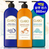 애경 ClABO 클라보 시트러스 샴푸 린스 960ml 택일 +여행용샴푸, 트로피칼 린스1