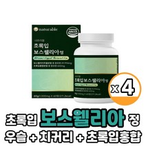 뉴질랜드 초록입 보스웰리아정 추출분말 보스웰릭산65% 함유 우슬 치커리 추출물 분말 식약처 HACCP 인증, 4박스, 초록입 보스웰리아
