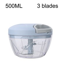 갈갈이음식물처리기 음식물분쇄기 음쓰처리기 500/900ML 수동 고기 Mincer 마늘 쵸퍼 회전 프레스 크러셔, 04 500ml Blue