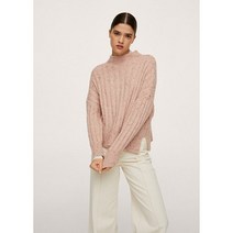 망고 MANGO WOMAN 스웨터 퍼렐 Lt-Pastel Pink 17017720