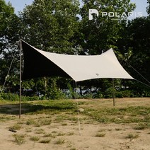 폴라리스 블랙코팅 뉴 헥사타프 150D 대형 그늘막 슬라이드폴대 포함, 뉴헥사타프 웜그레이+메인폴2개