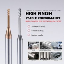 공작기계스핀들 긴목이있는 코너 반경 엔드 밀 0.3-2.5 미니 카바이드 CNC 커팅 2 3 4 플루트 섕크 머신 공, 25 0.8X4 XD4X 50_02 Aluminium