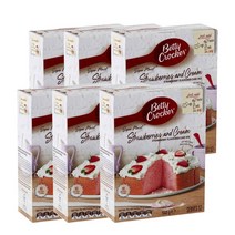 베티크로커 딸기 크림 케이크 믹스 540g Betty Crocker Strawberries Cream Cake Mix, 6팩