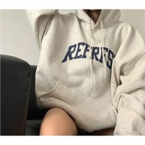 이안상점 오버핏 기모 후드 티셔츠 리플레쉬
