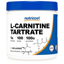 Nutricost L Carnitine Tartrate 카르니틴 100g 해외, 6개