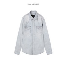 버커루 버커루 봄 가을 30% 남여공용 웨스턴 데님 셔츠 B215DS125P