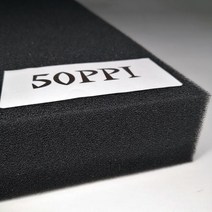 수족관 액세서리 실용적인 생화학적 장식 코튼 스폰지 필터 물고기 연못 블랙 폼, 50ppi, 50cmx25cmx3cm