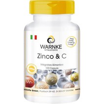 Warnke vital substances Zicko e 비타미나 C- 비타미나 C 300mg- 아연 5mg -100 캡슐 | Warnke 생명 물질, 5개
