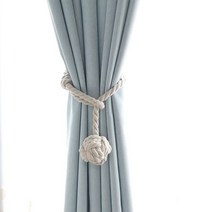 커튼타이백 커텐악세사리 암막커튼끈 1+1, 브라운