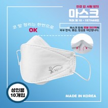 안경 김서림 방지 입체형 자이선 마스크 성인용 10매, 단품