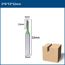 목공용 레이저 포인트 XCAN 단일 더블 플루트 스트레이트 비트 6mm 생크 밀링 커터, 6mmx6x30