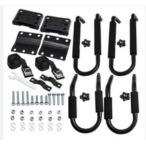 자동차 루프박스 차량용 차량 일체형 2pcs 루프 랙 크로스 바 j-바 홀더 범용 카누, 검은 색