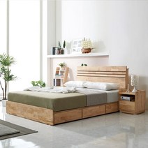 F115 고무나무 수납침대 Q 1color, 원목