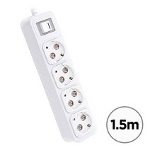 국산 안전멀티탭 4구 1.5m 접지콘센트 클릭탭