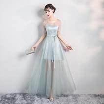 changsheng더스티 블루 플러스 사이즈 Vestidos 드 페스타 Ve 긴 신부 들러리 드레스 새로운 여름 도매 자매 웨딩 파티 댄스 파티 신부 드레스