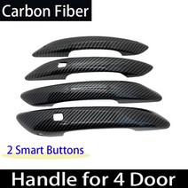 탄소 섬유 외장 차량용 도어 핸들 세트 현대 i20 액세서리 i 20 BC3 BI3 MK3, [01] Carbon Fiber