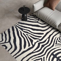 얼룩말 러그 지브라 패턴 북유럽 스타일 카페트