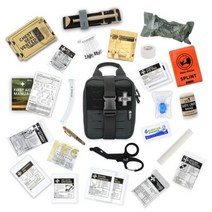 생존키트 생존용품 비상 서바이벌 배낭 캠핑 키트 재난 가방 생존 다기능 안전 군용, 1pcs, 검은색, 1개
