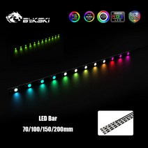컴퓨터케이스 pc케이스 pc케이스미들타워 Bykski LED 스트립 ARGB 라이트 바 70100150200mm 길이 CPU 블록, 06 12V RGB 100MM