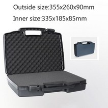 펠리칸 장비 하드 케이스 도구 상자 캐리 악기 상자 플라스틱 도구 상자 충격 방지, 355x260x90mm