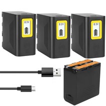NP-F970 배터리 디스플레이 화면 및 출력 소니 PLM-100 CCD-TRV35 MVC-FD91 TRV35 용 7800mAh, 04 4 battery