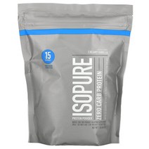 Isopure 제로 카브 프로틴 파우더 크림 바닐라 454g(1lb), 453.59g, 1병, 454g