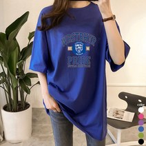 [오늘발송] 스타일아유 빅레터링 오버핏 반팔티 여성용 롱 빅사이즈 박시 반팔티셔츠 반팔 티셔츠[AYG6TS438A]