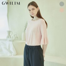 (귈림) 린넨 소매프릴 반팔니트(GAMKN02A)