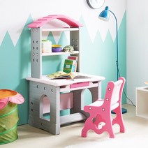 [뽀로로원목테이블] 하이지니 -하이지니프로 유아책상&의자SET (2COLOR)- 아동책상, 파스텔핑크