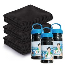 카인드카사 스포츠타올 건식 습식, 블랙, 3개