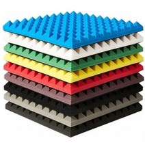 방음스펀지 방음부스 흡음판 셀프방음 방음벽지 노래방 녹음실 방음벽 접착 스튜디오 실내, 5cm 난연 업그레이드 접착제 포함 블랙