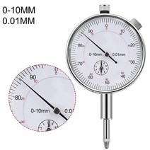 다이얼 표시기 게이지 0-10mm 미터 정확한 0.01 해상도 동심도 테스트, 01 0-10mm