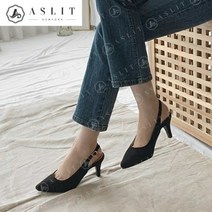 [KT알파쇼핑][애슬릿] 여성 스웨이드 스틸레토 슬링백 힐 펌프스 7cm