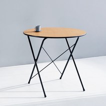 마켓비 HOMATO 접이식테이블 라운드, 빈티지화이트