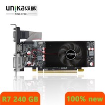 UNIKA R7 240 2GD5 그래픽 카드 Radeon 시리즈 R7240 2GB 2G 비디오 placa de carto vdeo VGA Map 100%, 한개옵션0