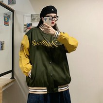 야구점퍼 베이스볼 자수패치 폴리소재 윈드자켓 봄가을 단체 커플