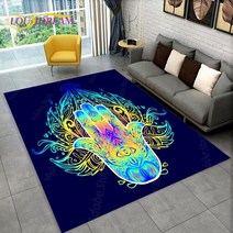 Nazar Evil Eye Tree of Life 영역 러그 가정용 카펫 거실 침실 소파 도어매트 주방 장식 어린이 놀이 미끄럼 방지 바닥 매트, 45.40x60cm15x23in - 13