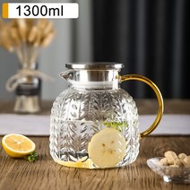 티 유리 포트 전기 팟 차용기 주전자 차우림도구 SENDIAN 대용량 고온 방지 크리 에, 01 Small 1300ml