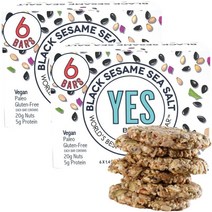 YESbar 스낵 바 블랙 세서미 씨 솔트, 12개입, 40g