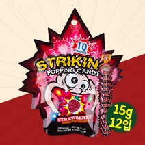 스트라이킹팝핑캔디 딸기맛 15g 12입