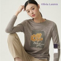 올리비아로렌 아울렛 이월 겨울 원포인트 프린트 티셔츠 VOBALXW9151
