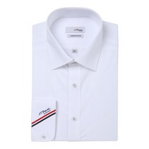 [듀퐁]23년 F W SE3FM22LS932SWH 슬림핏 화이트 스판 삼선포인트 소매자수 긴팔와이셔츠