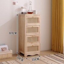 안방수납장 옷수납장 슬라이딩 이불수납장 긴 목가적 인 복고풍 통나무 침대 옆 테이블 단단한 나무 등나무 서랍 형 보관함 작은 캐비닛 간단한 침실 사이드, A.1, K.LZ013-4 통나무(금색 손잡이)