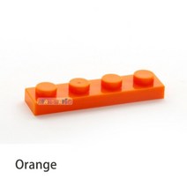 성인레고 중국 레고 커스텀 키링 120pcs diy 빌딩 블록 얇은 피규어 벽돌 1x4 도트 교육 크기 3710 플라스틱 과 호환 가능, 오렌지 120개