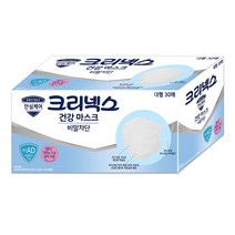 크리넥스 건강마스크 흰색 대형 30p X 1팩 총 30p / 개별포장 마스크, 30개입, 3개