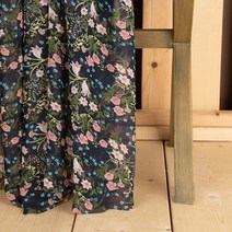 유명한원단 여름원단 쉬폰 원단 플라워 패턴 블랙, 블랙(E육삼)