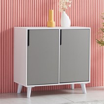 동서가구 이즈 앙카 높은 도어 수납장, 화이트그레이 IDD023