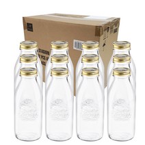 보르미올리 콰드로 우유 밀폐유리병, 1000ml, 12개입