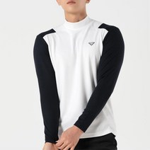 남성 겨울 배색 니트 반목 골프 티셔츠 직장인 골프티 골프의상 긴팔티셔츠